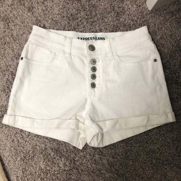 Express Pants - Express White Jean Shorts